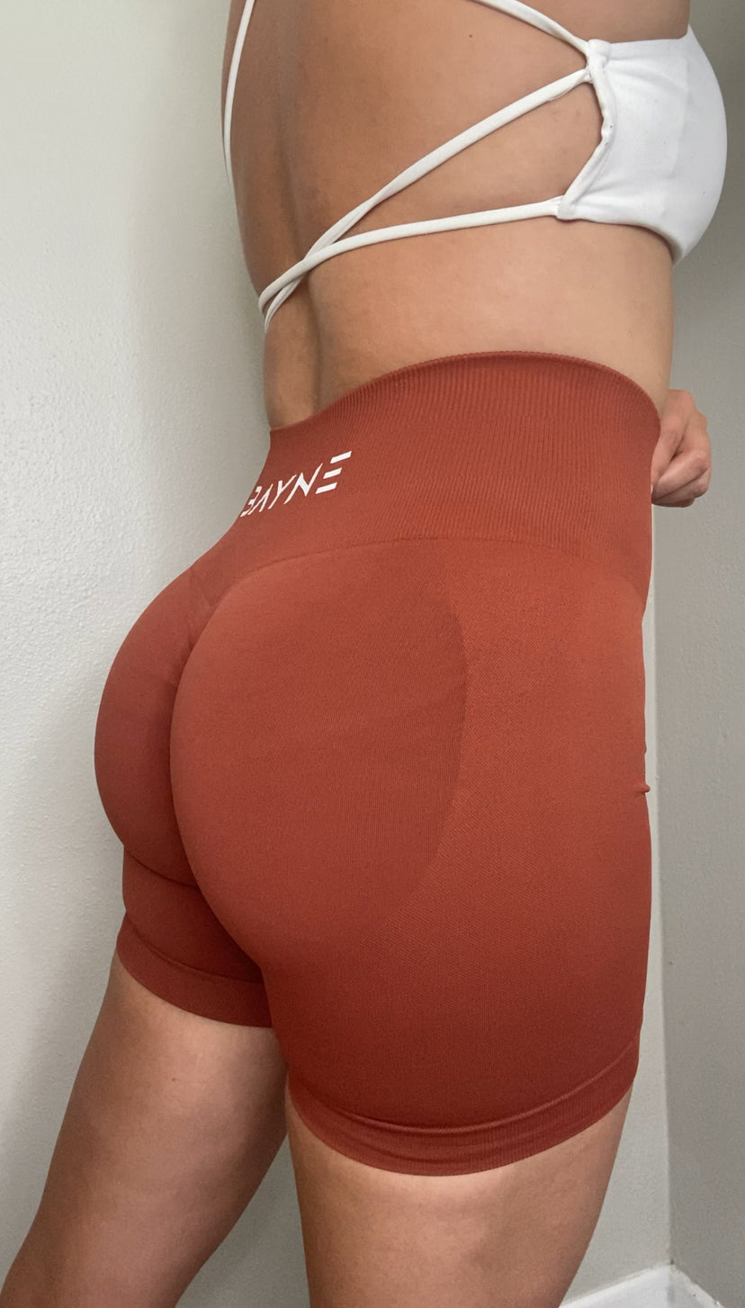 Seamless Scrunch Shorts - Burnt Orange