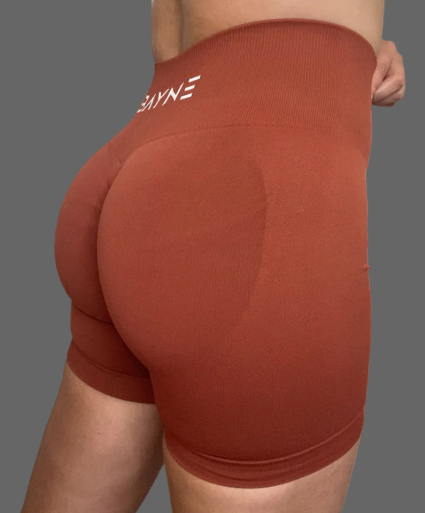 Seamless Scrunch Shorts - Burnt Orange