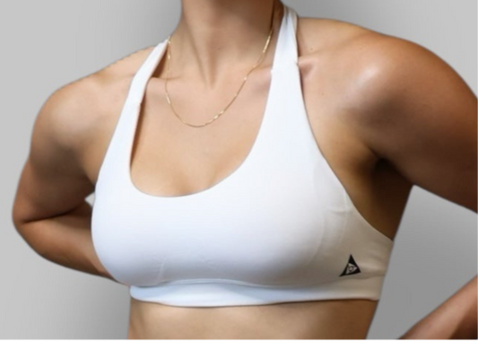 Radiance - Halter Top Sports Bra - White Lightning