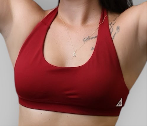 Radiance - Halter Top Sports Bra - Wine Red