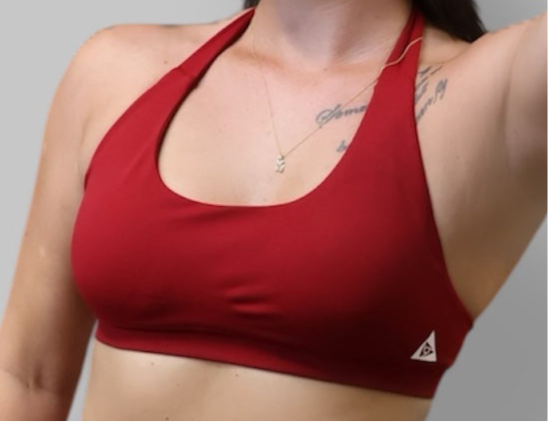 Radiance - Halter Top Sports Bra - Wine Red
