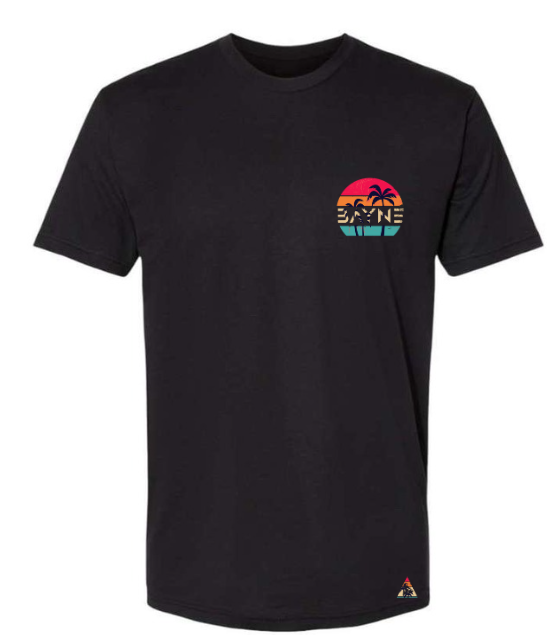 Bayne American Flag T-Shirt - Black