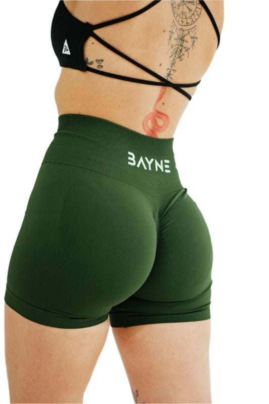 Seamless Scrunch Shorts - Olive Drab