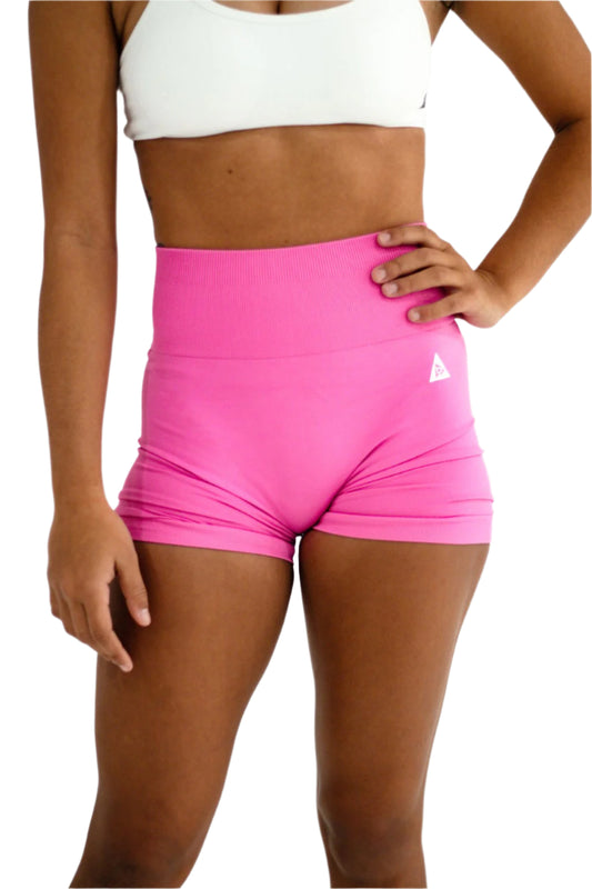 Seamless Scrunch Shorts - Bubble Gum Pink