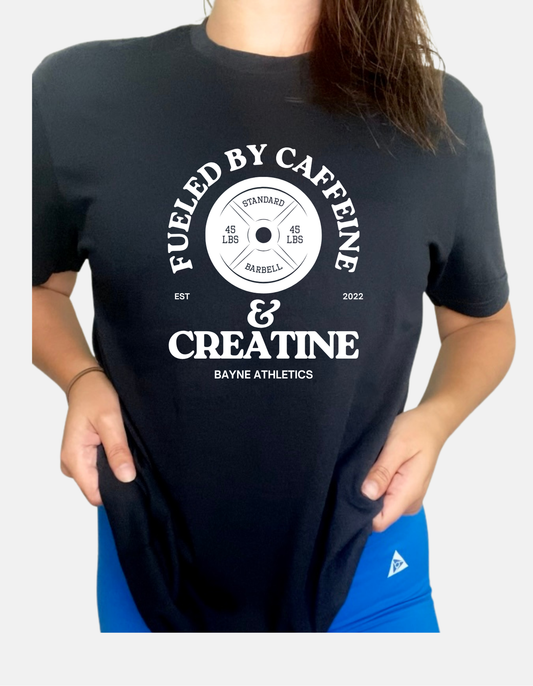 Fueled by Caffeine & Creatine T-Shirt - Black