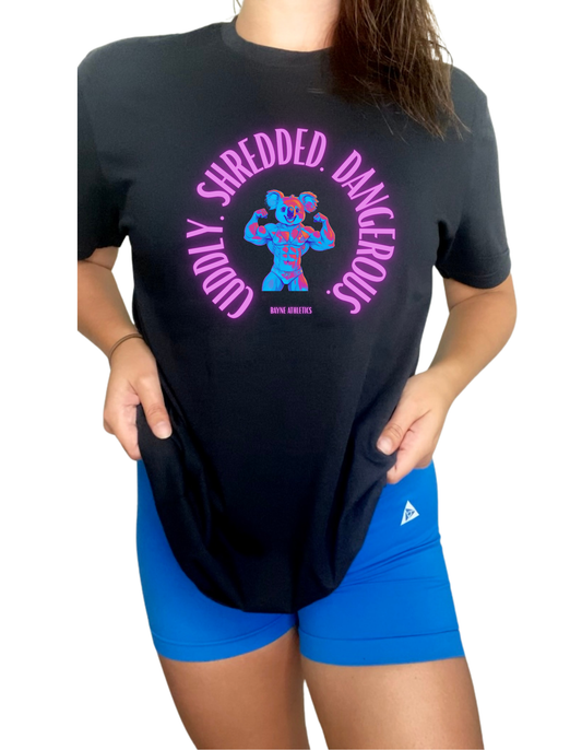 Jacked KOALA Cuddly. Shredded. Dangerous T-Shirt - Black