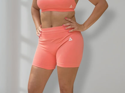 Radiance - Halter Top Sports Bra - Coral Pink