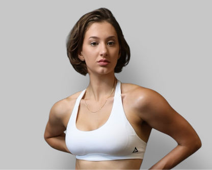 Radiance - Halter Top Sports Bra - White Lightning