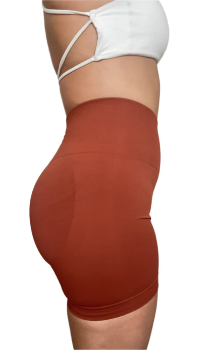 Seamless Scrunch Shorts - Burnt Orange