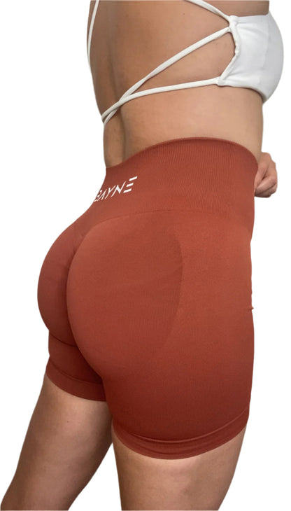 Seamless Scrunch Shorts - Burnt Orange