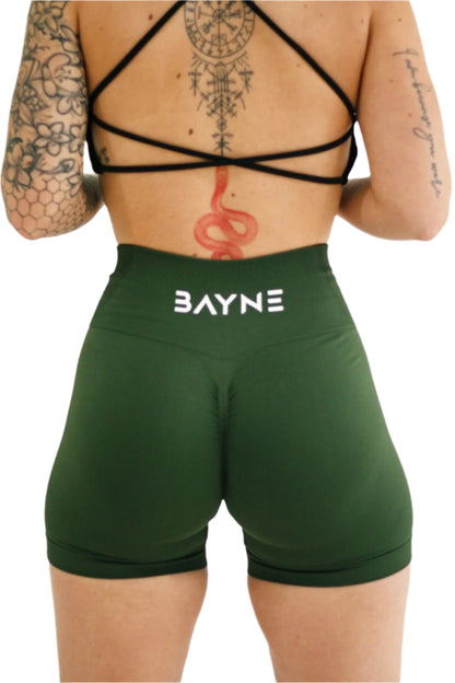Seamless Scrunch Shorts - Olive Drab