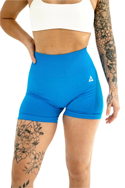 Seamless Scrunch Shorts - Electric Blue